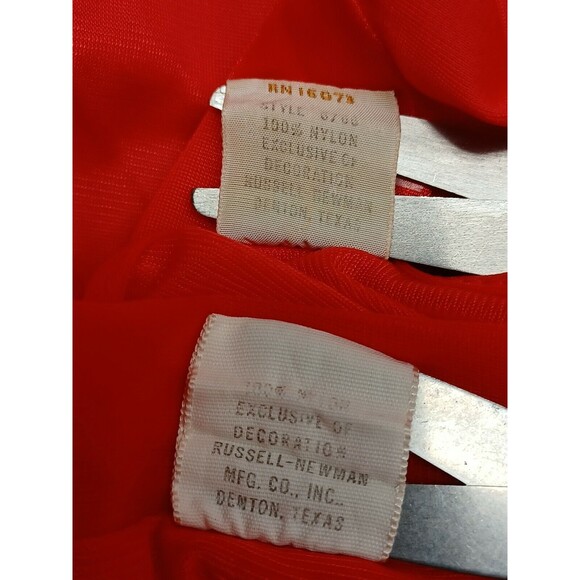 VTG Texsheen Red Sheer babydoll nightgown Set 2 Pcs Sz 34/36 - Picture 9 of 9
